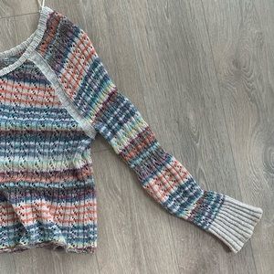 Free People Cropped Crochet Sweater NWOT